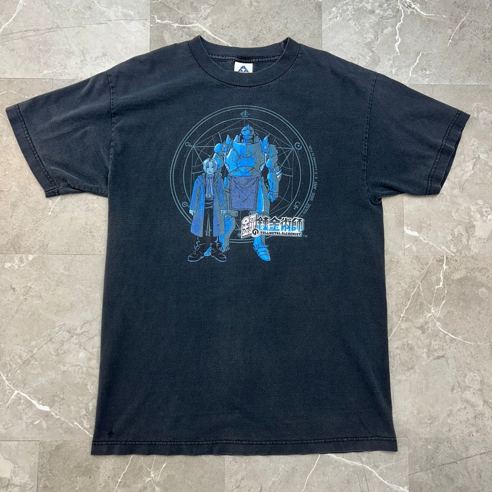 Vintage Full Metal Alchemist Graphic Tee Mens Medium Short Sleeve Anime Shirt
